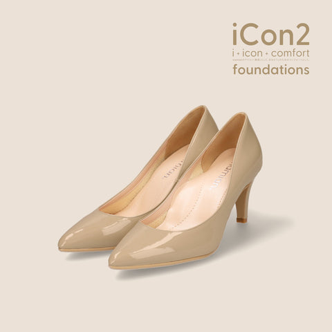 iCon2 Foundations 2024：ポインテッドトゥ パンプス（F7203）メルティヘーゼル/mamian（マミアン）