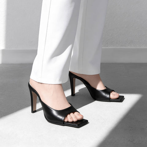 30% OFF: 2022SS: Mesh Design Clear Heel Mule (m96103) Black MS