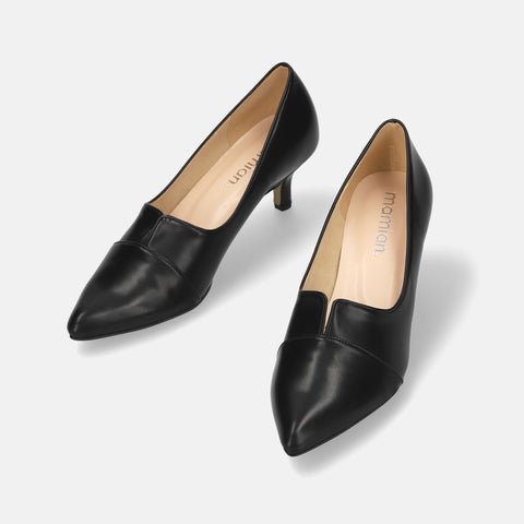 10% OFF: 2024SSBI: Pointed toe switching pumps (5154) Black