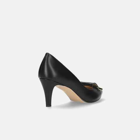 15% OFF: 2024SS: Almond toe pumps with buckle ribbon (lt7001) Black