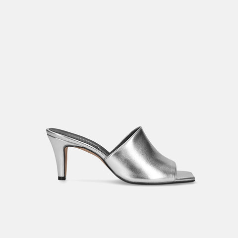 予約：2026SS：シンプル スタイル ミュール（733）シルバー