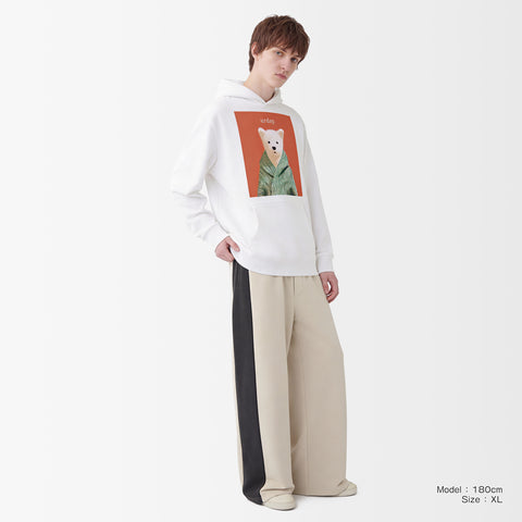 予約：urday【dog】アートワークスウェットプルパーカ（u-a-spk-0001-09）ホワイト